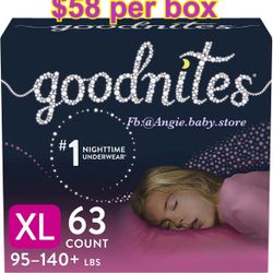 Goodnites Size XL For Girls 