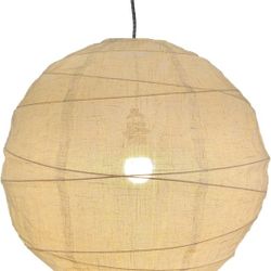 Beige Foldable Hanging Fabric Lantern Lamp Shade