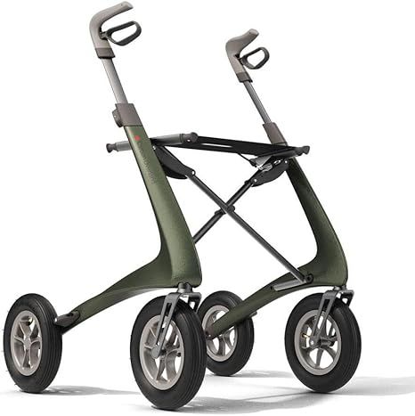 byACRE Carbon Overland Adult Rollator, All-Terrain, Ultra-Durable, Foldable, Green#244QK2