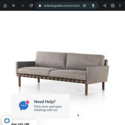 Vaughn  79' sofa  Palmero Pewter from Four Hands