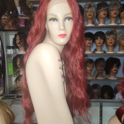 Momo#RB35, Syntbetic Lace Front & Heat Safe Wig.