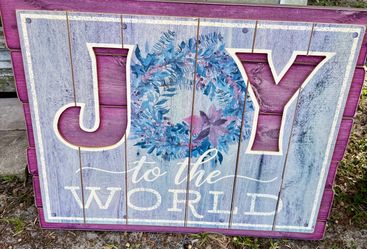 Decorative Wooden Holiday Sign 22 1/2 x 18