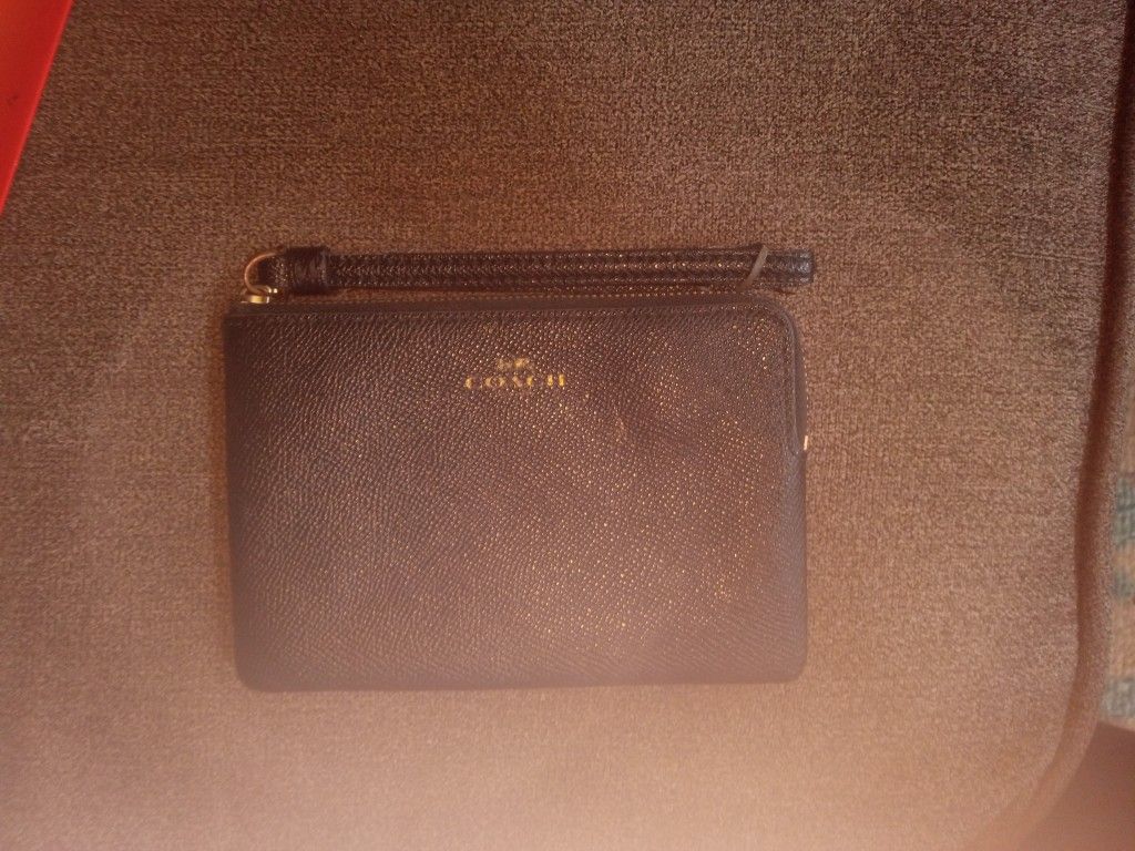 Black COACH Wristlet