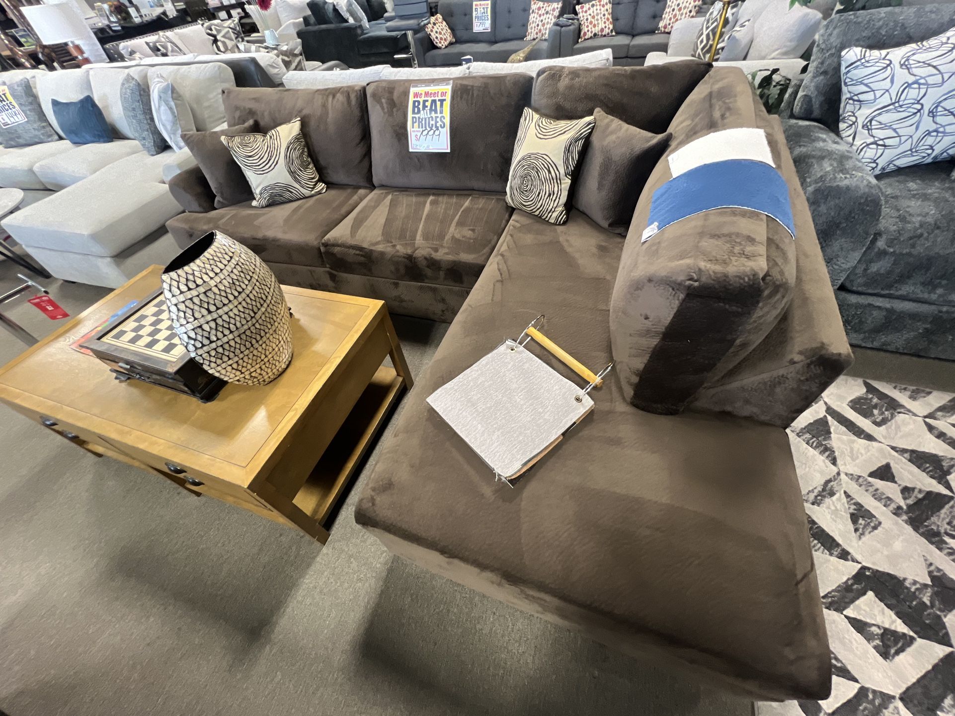 Cozy Brown Sofa Chaise $1899🤎✨