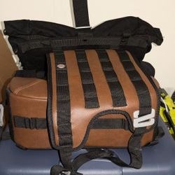 Viking Bonafide Small Brown Motorcycle Cafe Racer Saddlebags