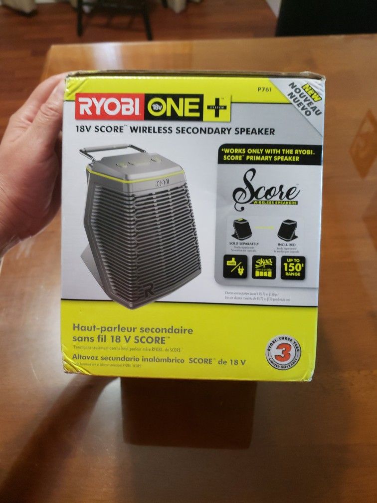Brand new- RYOBI SECONDARY 18V Speaker