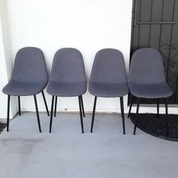 4 Chairs Dark Gray 