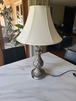 Lamp w/ shade and extra electrical plug