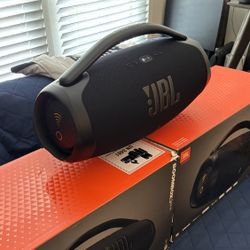 JBL Boombox 3 Wi-Fi & Bluetooth Portable Speaker – Massive Bass, 24-Hour Battery, Hi-Res Audio, Waterproof & Dustproof (IP67)