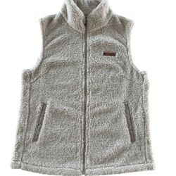 Sage Collective Women’s Sherpa Fleece Vest Cream Size Small Full Zip