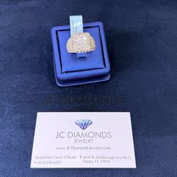 Ring Square Diamonds 10k Gold