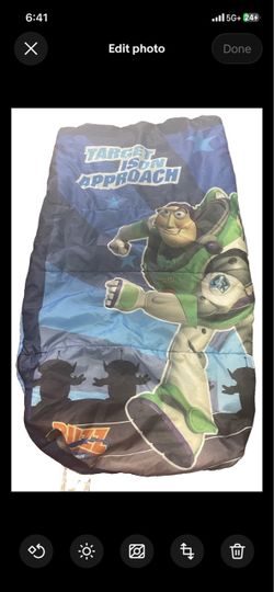 Disney Toy Story Buzz Lightyear EZ Bed Sleeping Bag Cover Only Exxel 60”