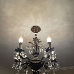 Antique Bronze Chandelier 