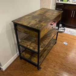 Kitchen Island/Table With Storage 