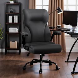 New Executive Office Chair,High Back Ergonomic Comfy Desk Chair with Padded Flip-up Armrests and Wheels Computer Swivel Rolling  Chair