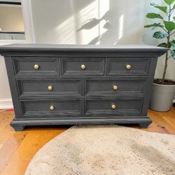 Large Black And Gold Dresser 
