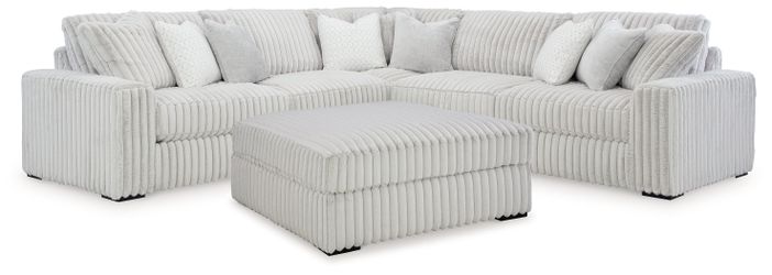 Stupendous Alloy 3-Piece Sectional and Ottoman (Online Special Price)