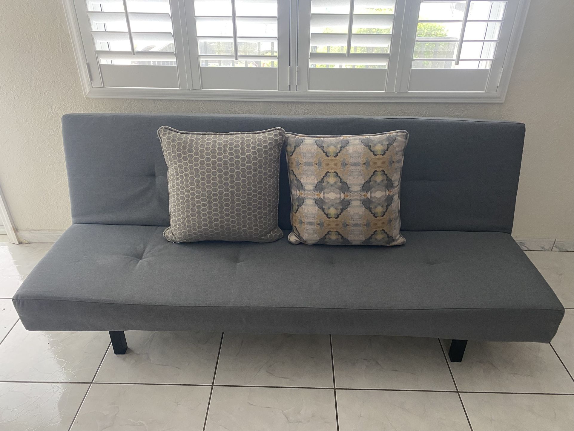 Gray IKEA Futon - Clean  and Smoke Free  Home
