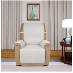 Waterproof Recliner Chair Cover with Pocket Slipcover Reversible Sofa Protector