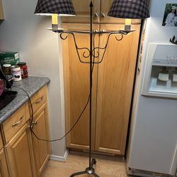 Double Shade Adjustable Floor Lamp