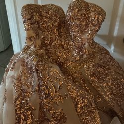 Rose Gold Quinceañera Dress – Worn Once