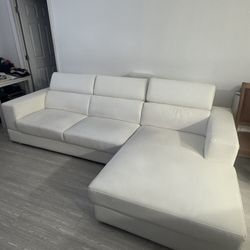 White Sectional Couch 