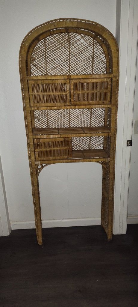 Rattan/Wicker Over The Toilet Cabinet