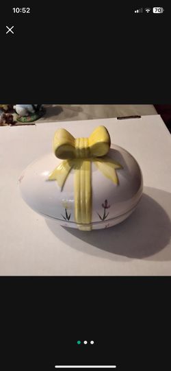 Ceramic Easter Egg Candy Dish