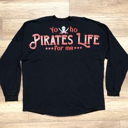 Disney Parks Yo Ho Pirates Life For Me Long Sleeve Spirit Jersey Adult XL