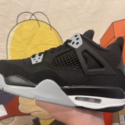 Jordan 4 RetroBlack Canvas (GS) Size 6Y