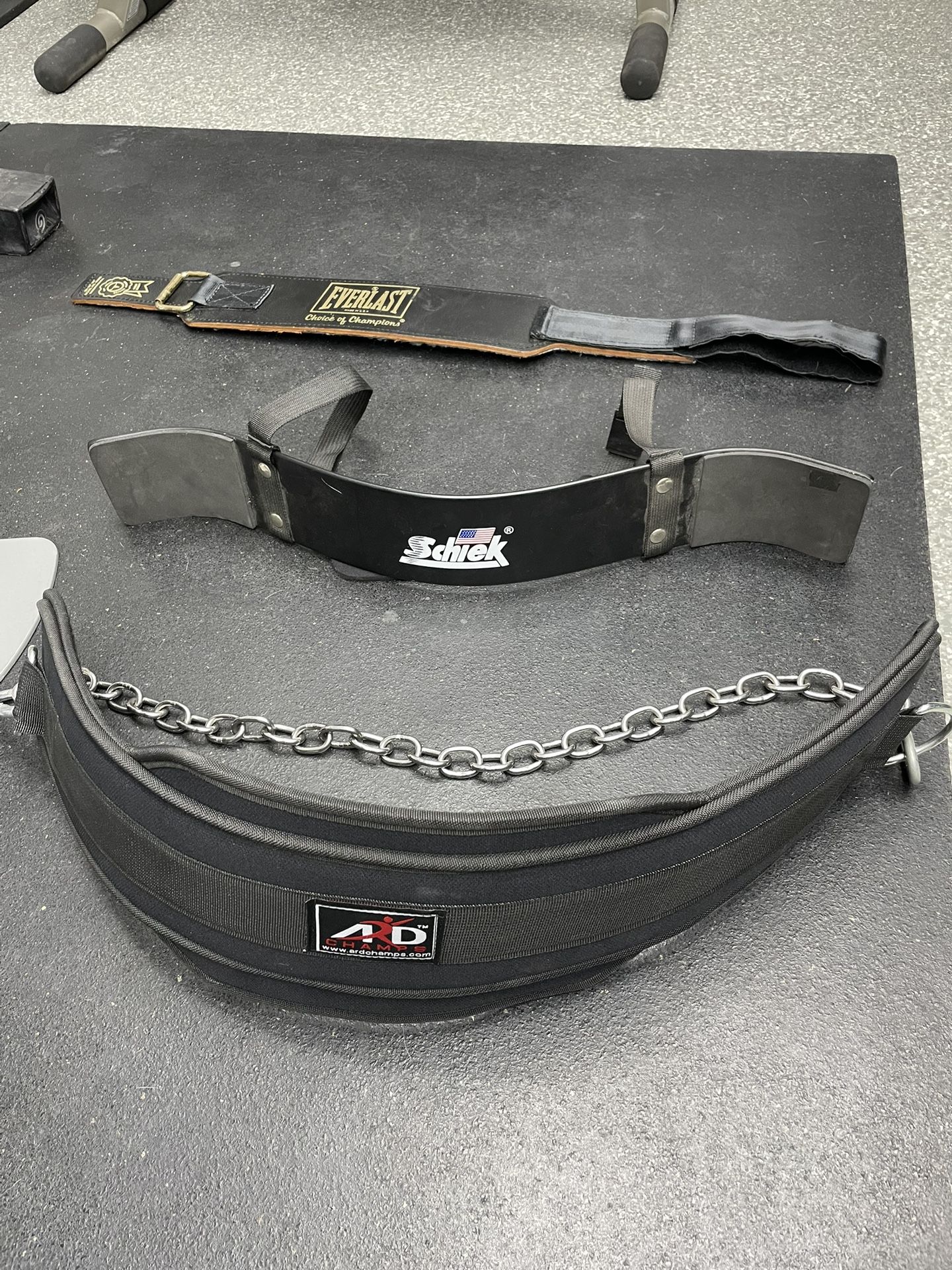 Gym equipment - Bicep arm blaster, weight plate belt, Medium 28”-36” lifting belt.