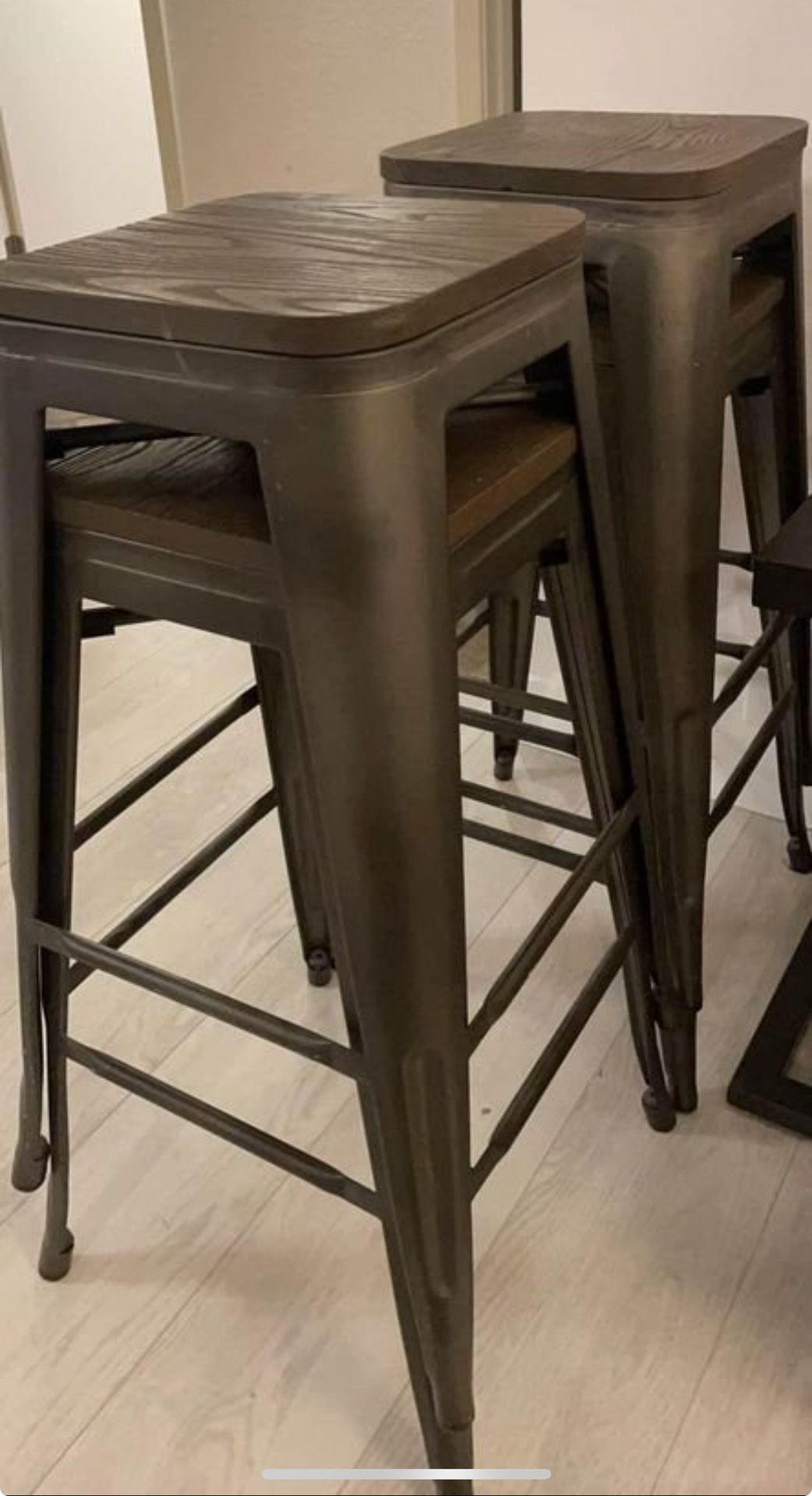 30” Industrial Bar Stools (4)