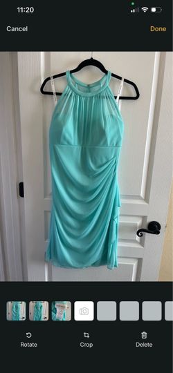 Teal Halter Neck Draped Dress