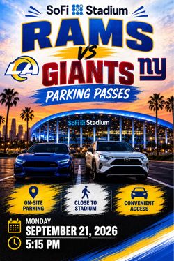 SoFi Stadium Parking Pass for Rams vs. Giants game