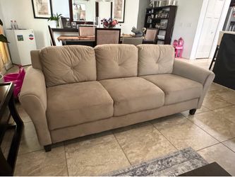 Comfortable brown sofa