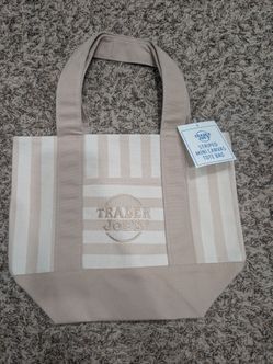 Light brown striped mini Trader Joe's Tote Bag!