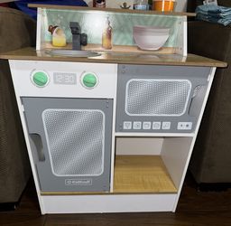 Kids kitchen with toy food