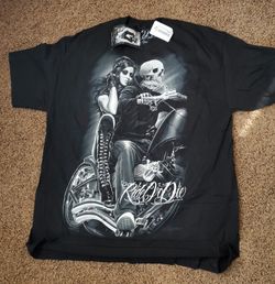 Brand New XL Black Ride or Die T-shirt By Rod 