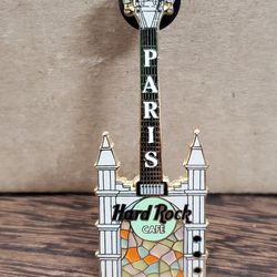 Hard Rock Cafe Notre Dame Cathedral Church Guitar Pin 
