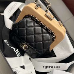 Chanel wooden box bag