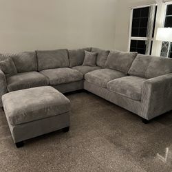 Brand New Light Graf Sectional For Sale