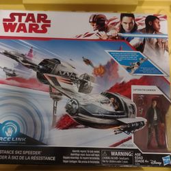 Star Wars Resistance Ski Speeder With Captain Poe Figure And Force Link Technology 