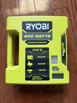 RYOBI ONE+ 18V 800-Watt Max 12V Automotive Power Inverter with Dual USB Ports