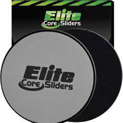 NEW — Elite Sportz Core Sliders for Working Out - Pack of 2 Compact, Dual Sided Gliding Discs for Full Body Workout on Carpet or Hardwood Floor - Fitn