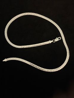 Beautiful 925 Sterling Silver Overlay Herringbone Necklace for you or Someone Special