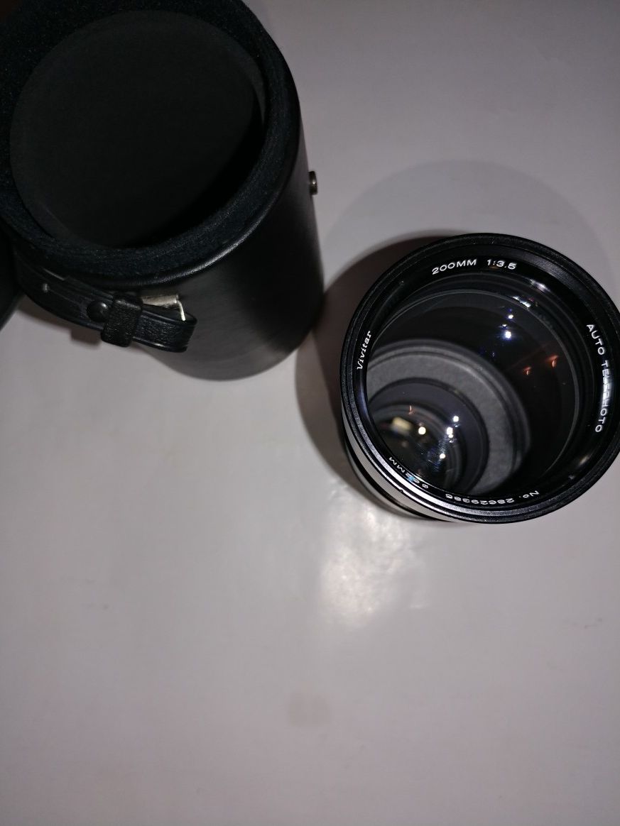 vivitar 200 mm 1: 3.5 auto telephoto lens