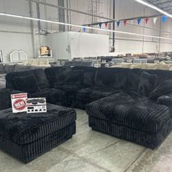 Brand New Comfy Plush Modular Sectional Set W/ Cup holders 