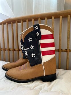 American Flag kids cowboy boots