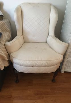 Antique chair that needs a little TLC with the upholstery... looking for a good home !