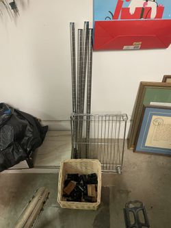 Chrome Wire Shelving Posts & Shelf w/ Connectors